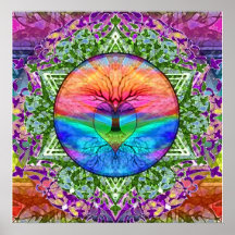 Calming Livets träd i Rainbow Färg