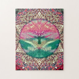 Calming Livets träd i Rainbow Färg Pussel