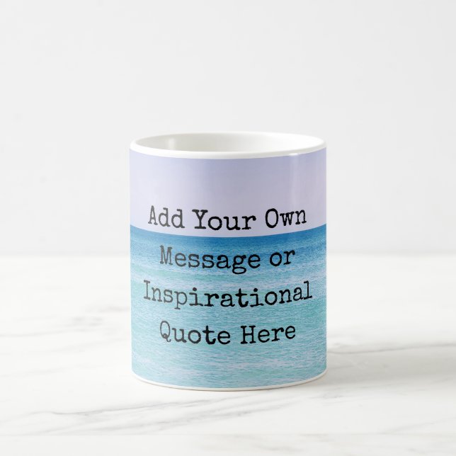 Calming Ocean Vågar Retro Tropical Beach Kaffemugg (Center)