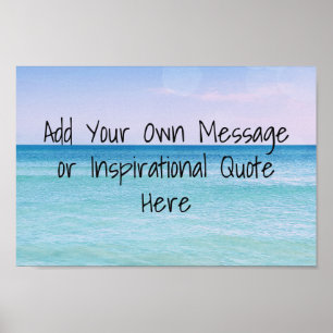 Calming Ocean Vågar Retro Tropical Beach Poster