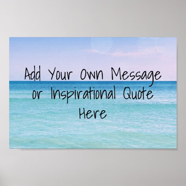 Calming Ocean Vågar Retro Tropical Beach Poster (Framsidan)