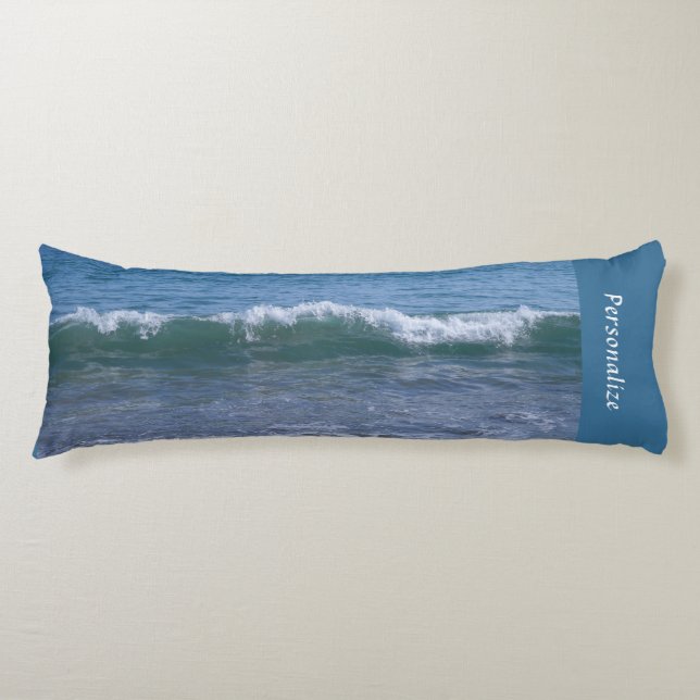 Calming Ocean Vågar Tide Blue Personlig Bedding Kroppskudde (Framsidan)