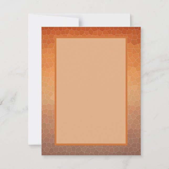 Calming Ombre Gradient Orange Sunset Mosaic Anteckningskort (Framsida)