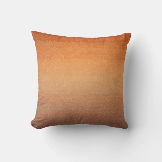 Calming Ombre Gradient Orange Sunset Mosaic-utseen Kudde (Framsida)