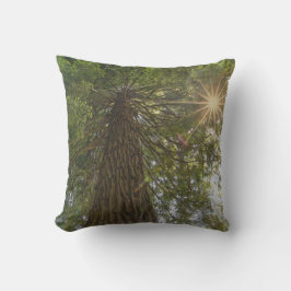 Calming Sequoia med solnedbrytande foto Kudde