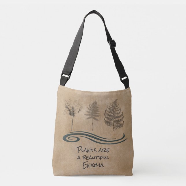 Calming Tote Bag för Plant Älskare Axelväska (Framsida)