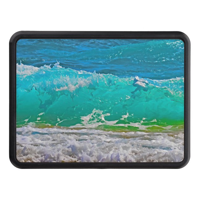 Calming Turcos Beach Vågar Art Dragkroksskydd (Framsidan)