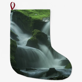 Calming Waterfall Stor Julstrumpa