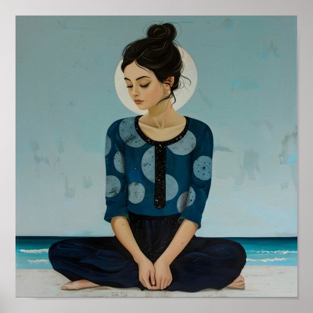 Calming Yoga Pose Poster (Framsidan)