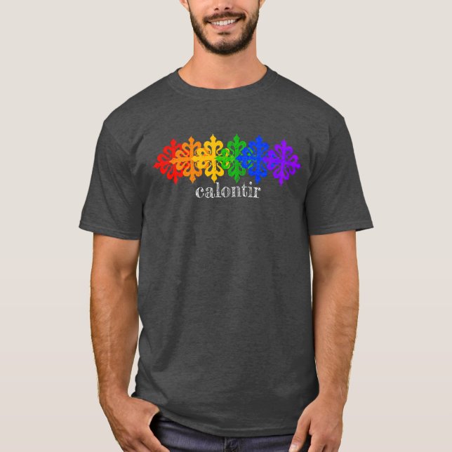 Calontir Rainbow Calatravas T Shirt (Framsida)