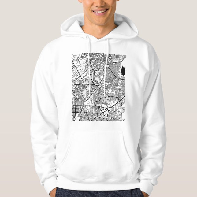 Caloocan Filippinerna Stadskarta Hoodie (Framsida)