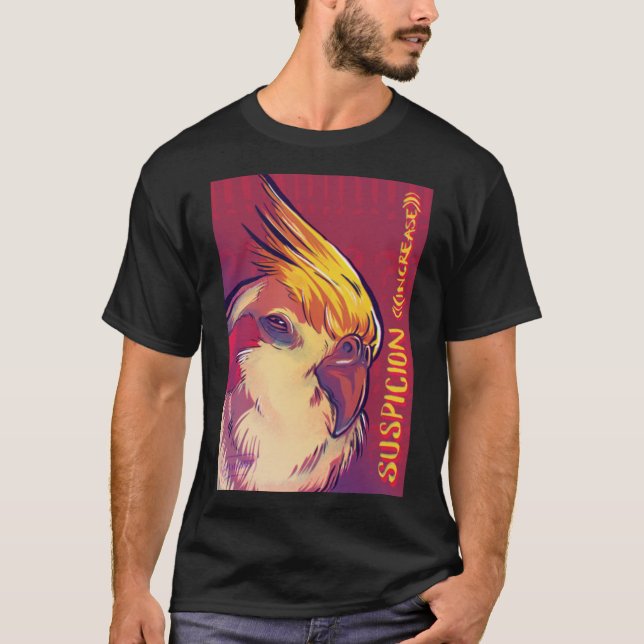 Calopsita Suspicion T-Shirt (Framsida)