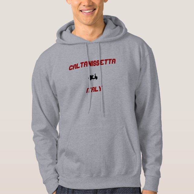 Caltanissetta, Italien Scooter Sweatshirt Med Luva (Framsida)