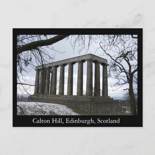 Calton Backe, Edinburgh, Skottland Vykort (Framsida)