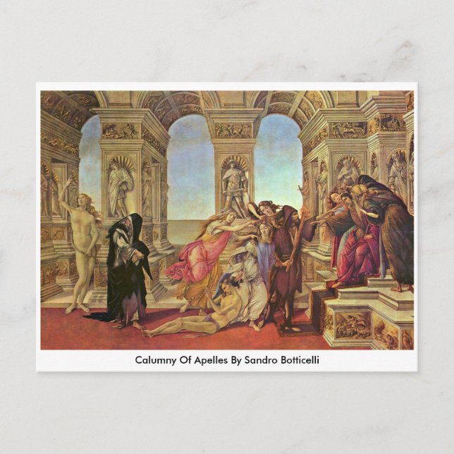 Calumny Apelles by Sandro Botticelli Vykort (Framsida)