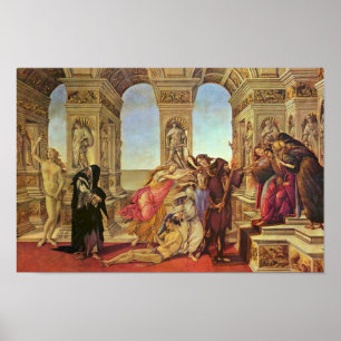 Calumny av Apelles av Botticelli Sandro Poster