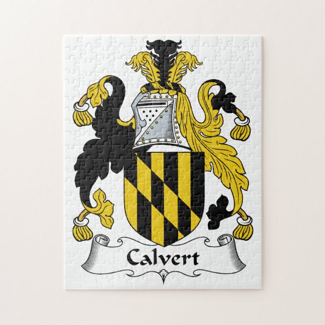Calvert familjvapensköld pussel (Vertikal)