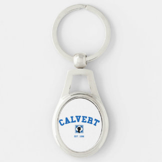 Calvert Keychain Ovalt Silverfärgad Nyckelring