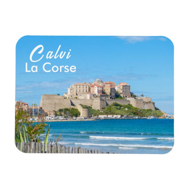 Calvi Citadel på Korsika Frankrike Souvenir Magnet (Horisontell)