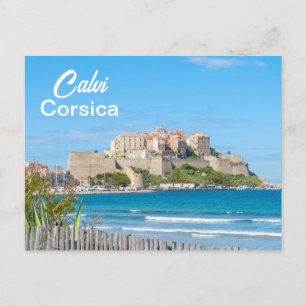 Calvi Citadel på Korsika Frankrike Vykort