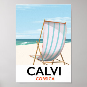 Calvi Corsica Travel-affisch Poster