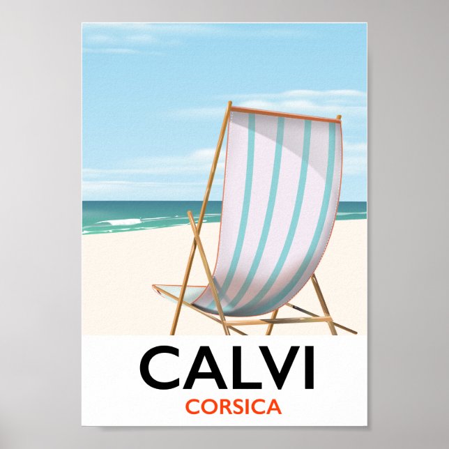 Calvi Corsica Travel-affisch Poster (Framsidan)
