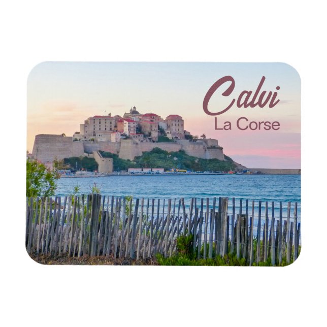 Calvi på Korsika i Sunset Souvenir Magnet (Horisontell)