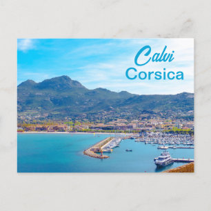 Calvi Panorama Corsica Frankrike Vykort