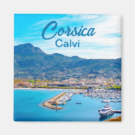 Calvi Port in Corsica Frankrike Souvenir Magnet