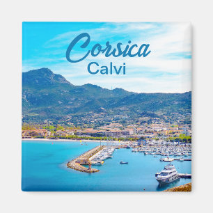 Calvi Port in Corsica Frankrike Souvenir Magnet