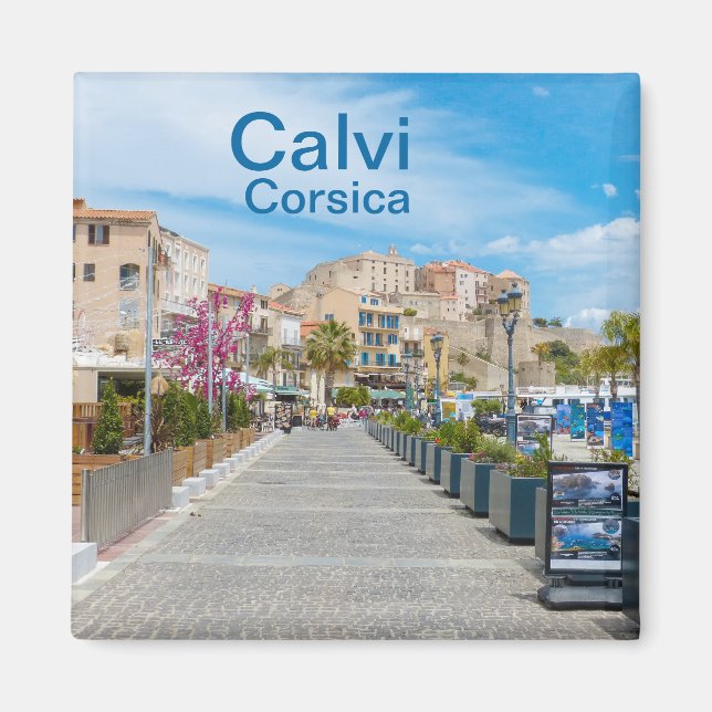 Calvi Prostege på Korsika Frankrike Souvenir Magnet (Framsidan)