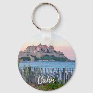 Calvi Sunset Frankrike Souvenir Nyckelring