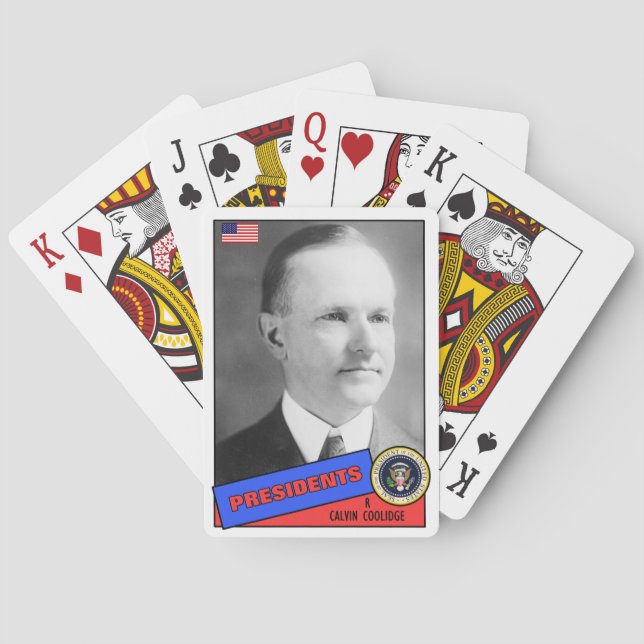 Calvin Coolidge Baseball Card Spel Kort (Baksidan)
