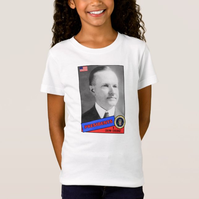 Calvin Coolidge Baseball Card Tee (Framsida)