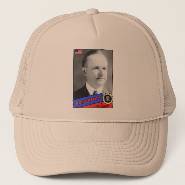 Calvin Coolidge Basebollkort Truckerkeps (Framsida)