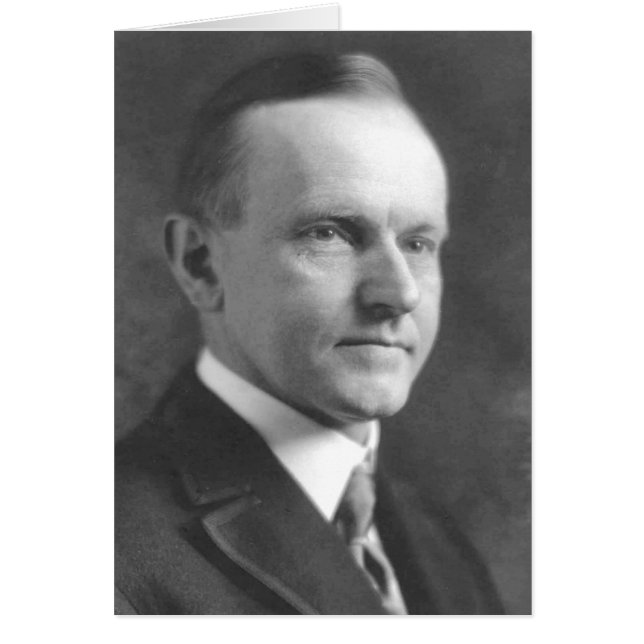 Calvin Coolidge Hälsningskort (Framsidan)