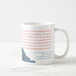 Calvin Coolidge mugg #2 "som taxar det rikt ",