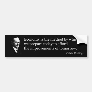 Calvin Coolidge om ekonomi Bildekal