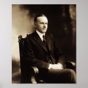 Calvin Coolidge porträtt Poster