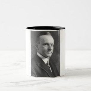 Calvin Coolidge Två-Tonad Mugg