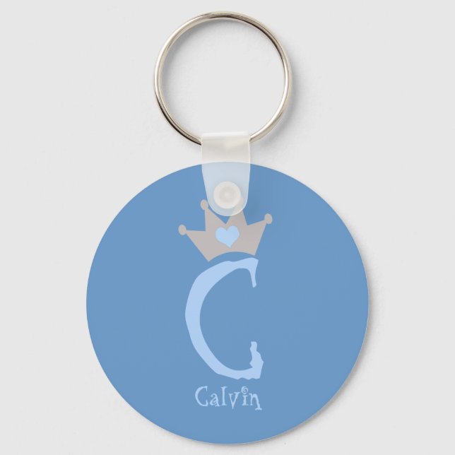 Calvin Heart Krona Keychain Nyckelring (Framsida)