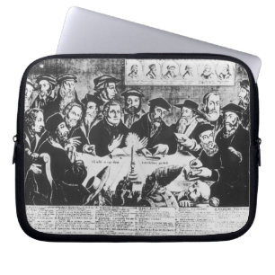 Calvin och Luther (gravyr) Laptop Sleeve