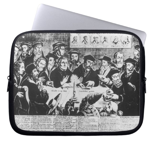 Calvin och Luther (gravyr) Laptop Sleeve (Framsidan)