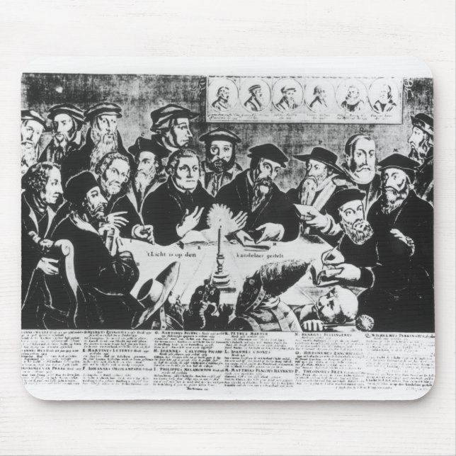 Calvin och Luther (gravyr) Musmatta (Framsidan)