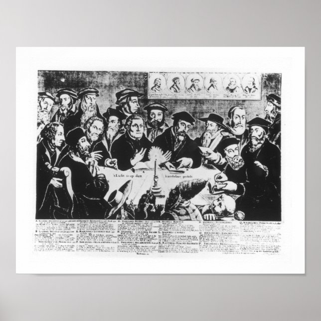 Calvin och Luther (gravyr) Poster (Framsidan)