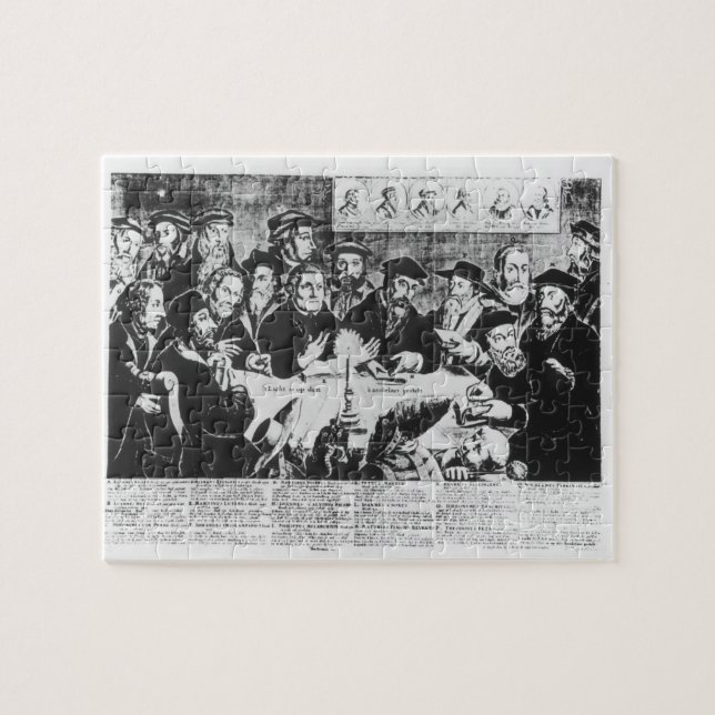 Calvin och Luther (gravyr) Pussel (Horisontell)