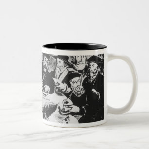 Calvin och Luther (gravyr) Två-Tonad Mugg