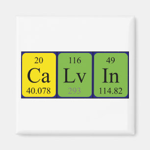 Calvin periodisk bord namn magnet