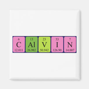 Calvin periodisk bord namn magnet