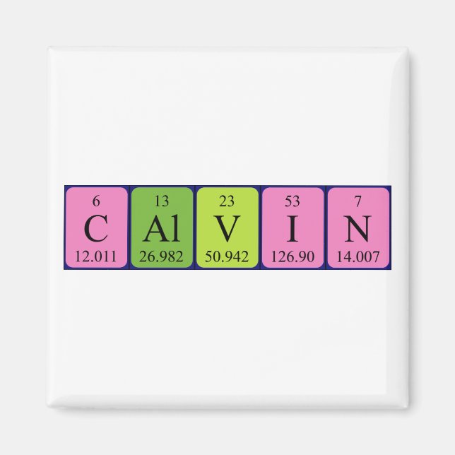 Calvin periodisk bord namn magnet (Framsidan)